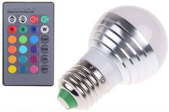 16 Color Changing LED Light Bulb 3W + Remote Control